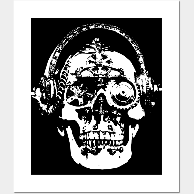 Steampunk Mechanical Skull graphic Wall Art by Vector Deluxe